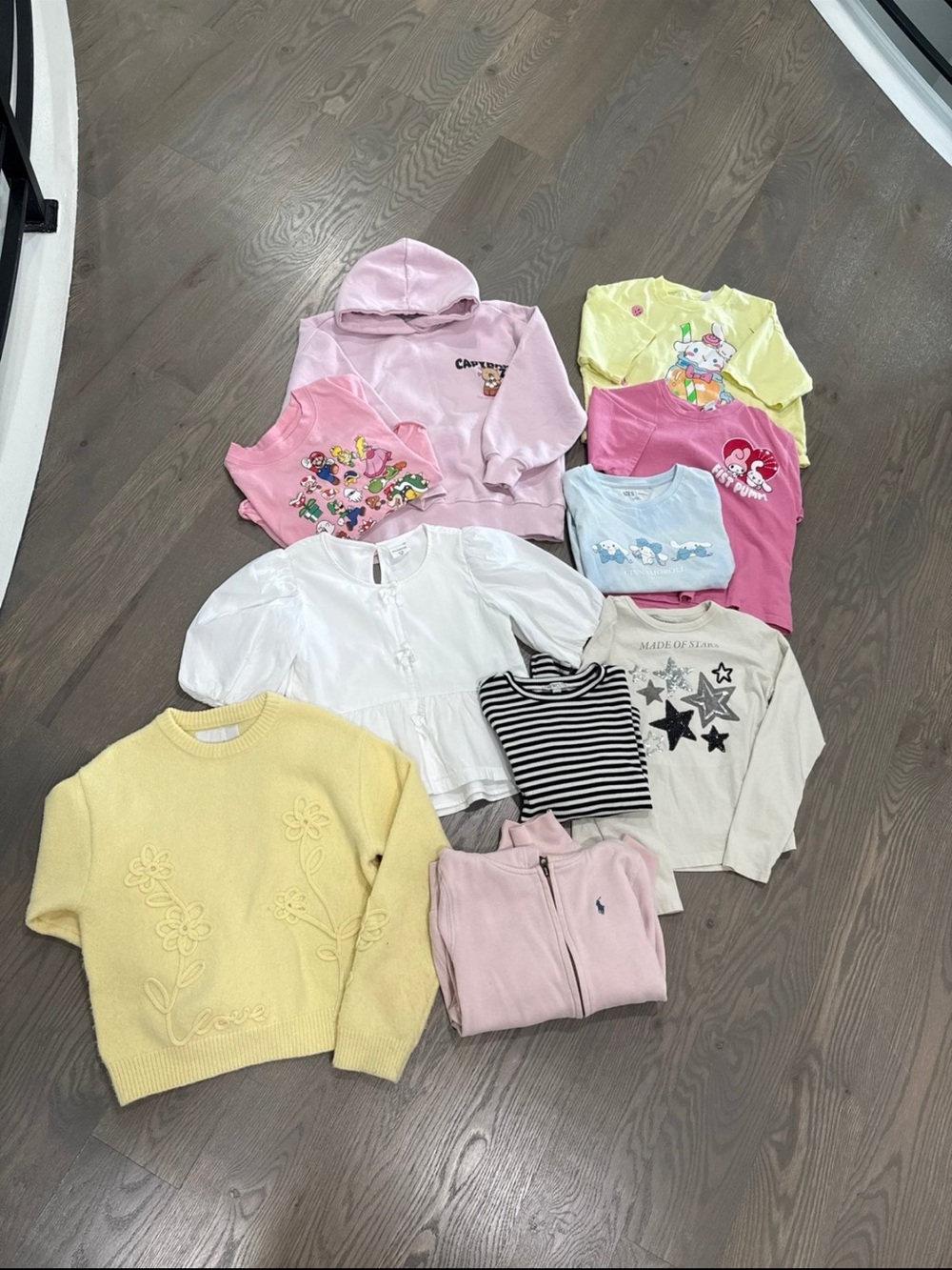 Girls Tops Bundle age 10 - Pink Hoodie, Sweater, Shirts